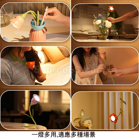 礼品订购花朵台灯摆件广告
