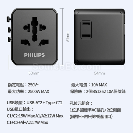 礼品订购Philips旅行轉換插座广告