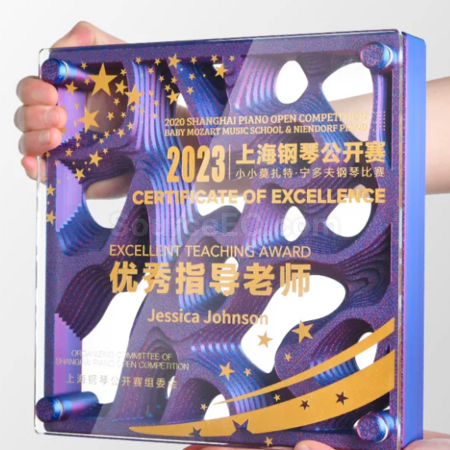 礼品订购水晶奖牌广告