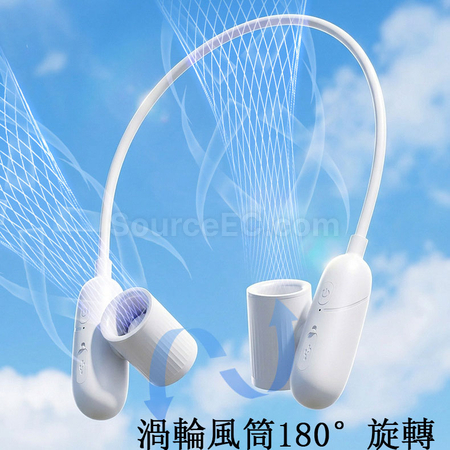 礼品订购可调节出风口便携挂脖风扇广告