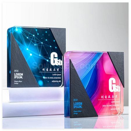 礼品订购水晶大理石奖座广告