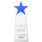 简约时尚蓝星水晶奖杯