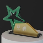 绿色星星水晶亚克力奖座