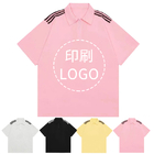  条纹拉链翻领polo衫