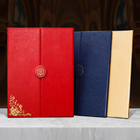 PU三折叠磁吸A4证书