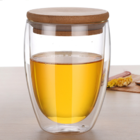 竹盖双层玻璃杯